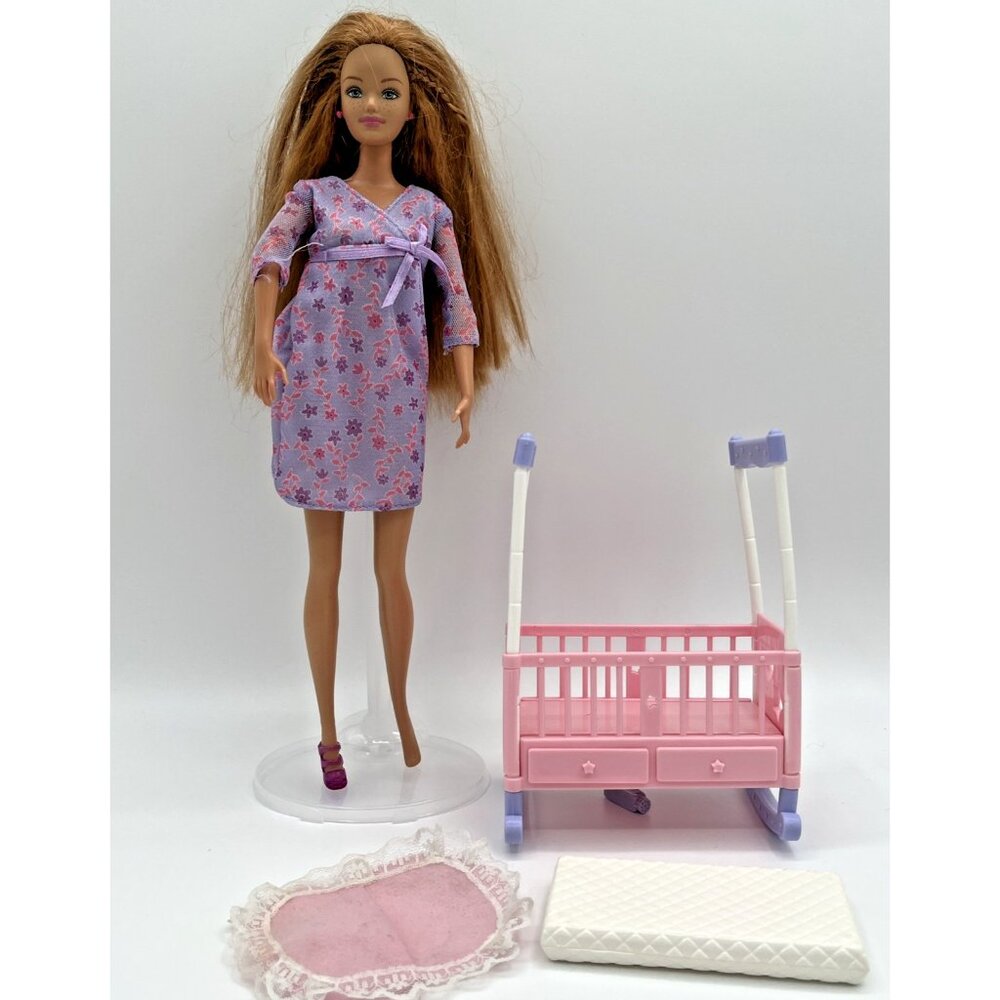 Mattel Happy Family Midge & Baby Barbie Doll 2002 + Accessories No Belly‎
